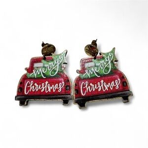 🎄Merry Christmas Truck Earrings🎄